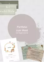 Vorschau - Arbeitsblätter - Portfolio zum Wald - Deckblatt