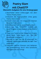 Vorschau - Stundenentwürfe - Poetry Slam mit ChatGPT - Eine Unterrichtsreihe zum Thema ChatGPT für 6-8 UE - Seite 2