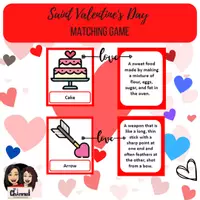 Vista previa - Juegos / Gamificación - SAINT VALENTINE'S DAY - Matching Cards (Colour) - Portada