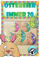 Vorschau - Stationenlernen - Frühling - Ostern - Additionen : Recheneier im Zahlenraum 20 - Deckblatt