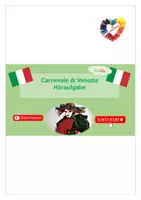 Vorschau - Arbeitsblätter - Carnevale di Venezia - Höraufgabe Folien Vokabelliste Arbeitsblatt mit Lösung - Deckblatt