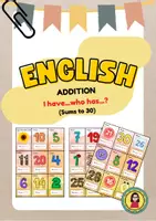Vorschau - Spiele - ADDITION I have ... who has...? Game (Sums to 30) | English Math | Addition | Math Games | Numbers - Deckblatt