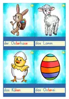 Vorschau - Bildkarten - Schreibspaziergang: Ostern (Wörter und erste Sätze schreiben) - Seite 1