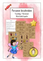Vorschau - Arbeitsblätter - Materialpaket zum Thema Fasching für 1. und 2. Klasse - Seite 1