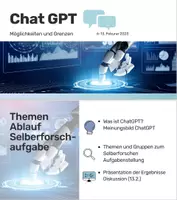 Vorschau - Präsentationen/Tafelbilder - ChatGPT Präsentation Möglichkeiten und Grenzen - Deckblatt
