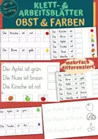Vorschau - Arbeitsblätter - Klett- & Arbeitsblätter: Obst und Farben - Deckblatt