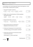 Vorschau - Klassenarbeiten - Klassenarbeit Rechnen mit Brüchen Klasse 7 mit Lösung - Seite 1