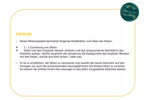 Vorschau - Fördermaterial/Inklusion - Klettaufgaben: Eichhörnchen mit Silben füttern - Seite 1