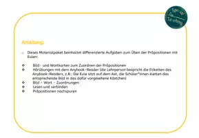Vorschau - Arbeitsblätter - Herbst: Präpositionen mit Eulen üben - Seite 1