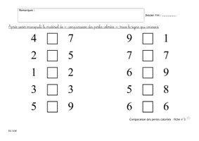 Aperçu - Feuilles d'exercices - MONTESSORI : Les perles colorées (comparaison) : Livret d'exercices - Page 3