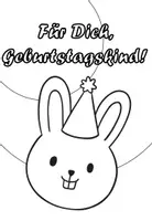 Vorschau - Mal- und Bastelvorlagen - 72 Ausmalbilder zum Geburtstag (Tierporträts) - Seite 3