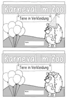 Vorschau - Arbeitsblätter - Tiere in Verkleidung zum Bilderbuch "Karneval im Zoo" - Seite 2