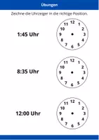 Vorschau - Arbeitsblätter - Uhrzeiten verstehen und berechnen - Für 1. und 2. Klasse - Seite 3