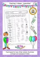 Vorschau - Arbeitsblätter - Fasching - Leserätsel 1. Klasse Freebie - Deckblatt
