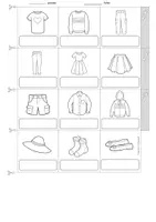 Vista previa - Hojas de trabajo - Aléman - ropa - diccionario de imágenes - Kleidung - Picture dictionary - Deutsch - accordion book - página 3