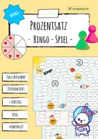 Vorschau - Arbeitsblätter - PROZENTSATZ berechnen - Spiel - Deckblatt