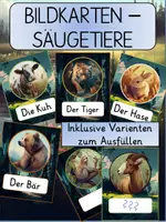 Vorschau - Bildkarten - TIERE - BILDKARTEN (& Bildkarten zum Ausfüllen) - Deckblatt