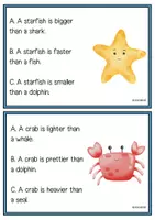 Vista previa - Tarjetas / Manipulativos - Sea Animals Reading Cards - página 3