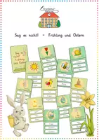 Vorschau - Spiele - Frühling & Ostern: "Sag es nicht!" (Wortschatz-Spiel) - Deutsch - Kl. 2/3 - Deckblatt