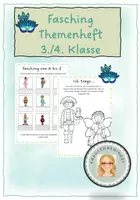 Vorschau - Arbeitsblätter - Fasching kreatives Themenheft🧚🤡 - Deckblatt