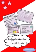 Vorschau - Arbeitsblätter - Aufgabenkarten/ Hörauftrag für den Erzählkreis/Wochenenderzählung --> veränderbare Datei - Deckblatt