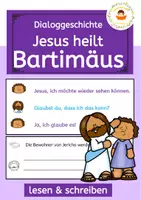 Vorschau - Arbeitsblätter - Jesus heilt Bartimäus - Dialoggeschichte zur Blindenheilung - Bibel - Deckblatt