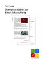 Vorschau - Arbeitsblätter - Stochastik - Übungsaufgaben zur Binomialverteilung - Deckblatt