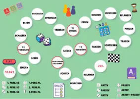 Vorschau - Spiele - Spiel Aktiv & Passiv bilden (Würfelspiel) - Seite 1