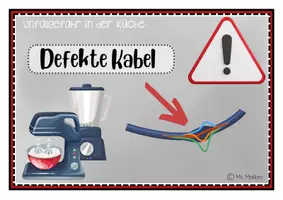 Vorschau - Poster - Unfallgefahren in der Schulküche - Bildkarten zum Aufhängen - Seite 2