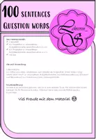 Vorschau - Arbeitsblätter - 100 sentences: question words - Seite 1