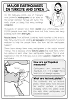 Vorschau - Arbeitsblätter - Earthquake in Türkiye and Syria - Reading Comprehension (+ Map Work) - Seite 1