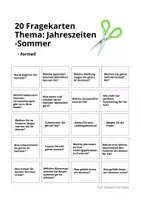 Vorschau - Arbeitsblätter - Sommer - Fragekarten - formell & informell - Seite 3