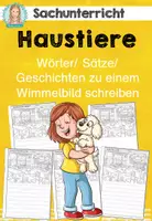 Vorschau - Arbeitsblätter - Haustiere - Deckblatt