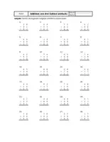 Vorschau - Arbeitsblätter - Schriftliche Additions-AB´s mit drei Zahlen (einfach) selber erstellen - Zufallsgenerator (Excel) - Deckblatt