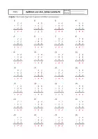 Vorschau - Arbeitsblätter - Schriftliche Addition mit drei Zahlen (leicht-mittel-schwer-sehr schwer) - 4 AB´s inkl. Lösung - Seite 1