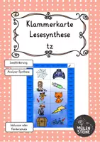 Vorschau - Fördermaterial/Inklusion - Klammerkarte Lesesynthese tz - Deckblatt