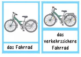 Vorschau - Bildkarten - Bildkarten Fahrrad (Wort-Bild-Material) Tafelmaterial - Seite 1