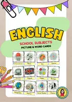Vorschau - Fördermaterial/Inklusion - School Subjects Picture + Word Cards | Vocabulary | Classroom Management - Deckblatt