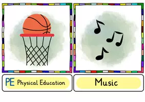 Vorschau - Fördermaterial/Inklusion - School Subjects Picture + Word Cards | Vocabulary | Classroom Management - Seite 1
