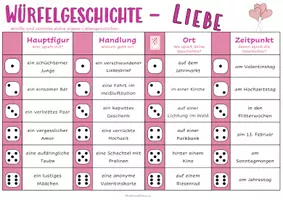 Vorschau - Arbeitsblätter - Würfelgeschichte - Liebe / Valentinstag - Seite 2