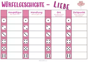 Vorschau - Arbeitsblätter - Würfelgeschichte - Liebe / Valentinstag - Seite 3