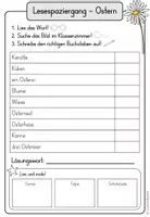 Vorschau - Arbeitsblätter - Lesespaziergang Ostern/Frühling (3-fach differenziert, Klasse 1-2) - Seite 3
