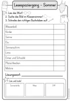Vorschau - Arbeitsblätter - Lesespaziergang Sommer (3-fach differenziert, Klasse 1-2) - Seite 3