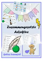 Vorschau - Arbeitsblätter - Zusammengesetzte Adjektive - Deckblatt