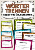 Vorschau - Arbeitsblätter - Wörter trennen Stationenarbeit - Deckblatt