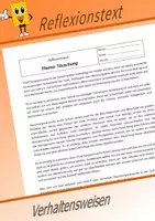 Vorschau - Text - Reflexionstext Thema Täuschung (HA´s, Arbeiten u.ä.) - Deckblatt