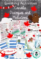 Vorschau - Arbeitsblätter - Speaking Activities - Canada: Dialogue Cards & Mediation/ Interpreting - Deckblatt