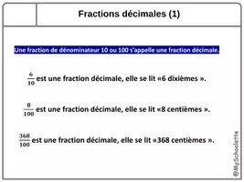 Aperçu - Apprentissages en autonomie - Fractions décimales Séance 1 MySchoolette - Page 1