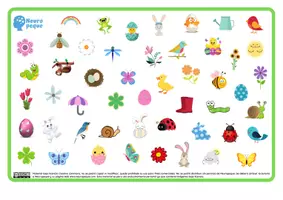 Vista previa - Tarjetas / Manipulativos - BUSCA EL DIBUJO DE PRIMAVERA - página 1