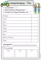 Vorschau - Arbeitsblätter - Lesespaziergang Bauernhoftiere (3-fach differenziert, Klasse 1-2) - Seite 3